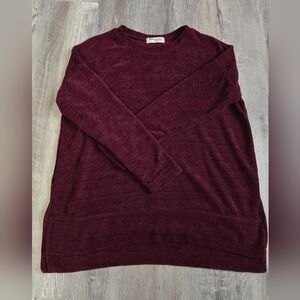 Impressions Women's Deep Burgundy Crewneck Sweater. Chenile Soft Fabric. Nwot.